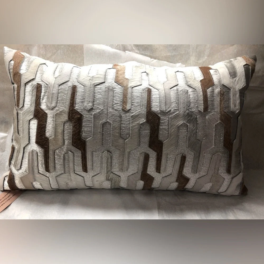 Callisto Home Calf Hair Accent Pillow